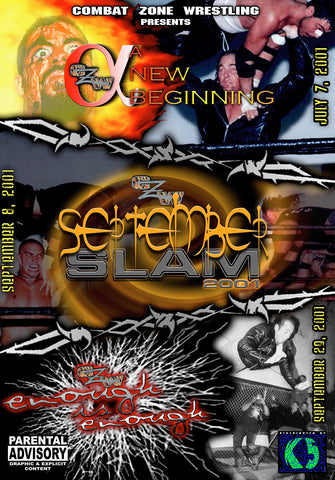 CZW "A New Beginning" & "September Slam" & "Enough is Enough" 7/07/2001 & 9/08/2001 & 9/29/2001 DVD